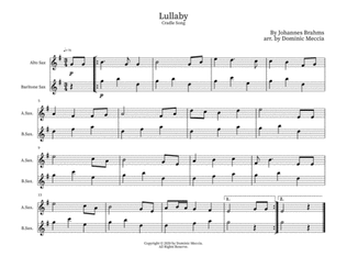 Book cover for Lullaby- Alto Sax and Bari Sax Duet