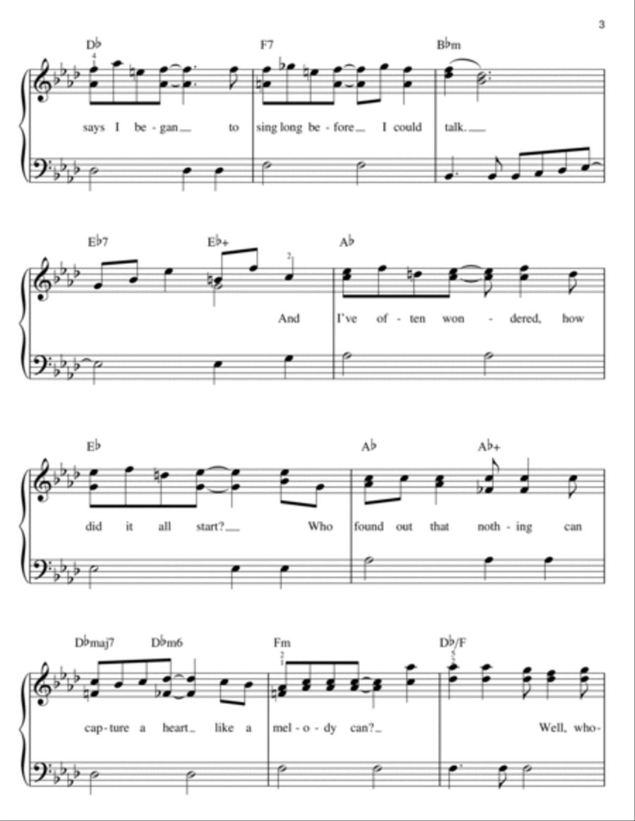 Thank You For The Music Easy Piano scores gallery preview page 3