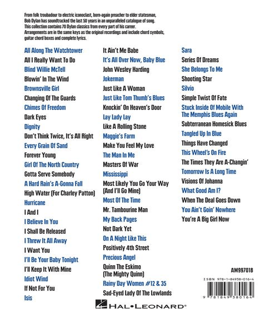The Best of Bob Dylan Chord Songbook Acoustic Guitar scores gallery preview page 8