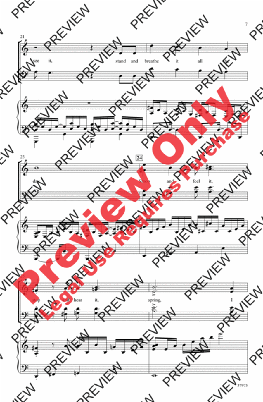 Winter's on the Wing (from The Secret Garden) 4-Part scores gallery preview page 7