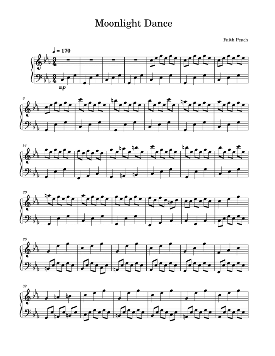 Moonlight Dance Piano Solo scores gallery preview page 1