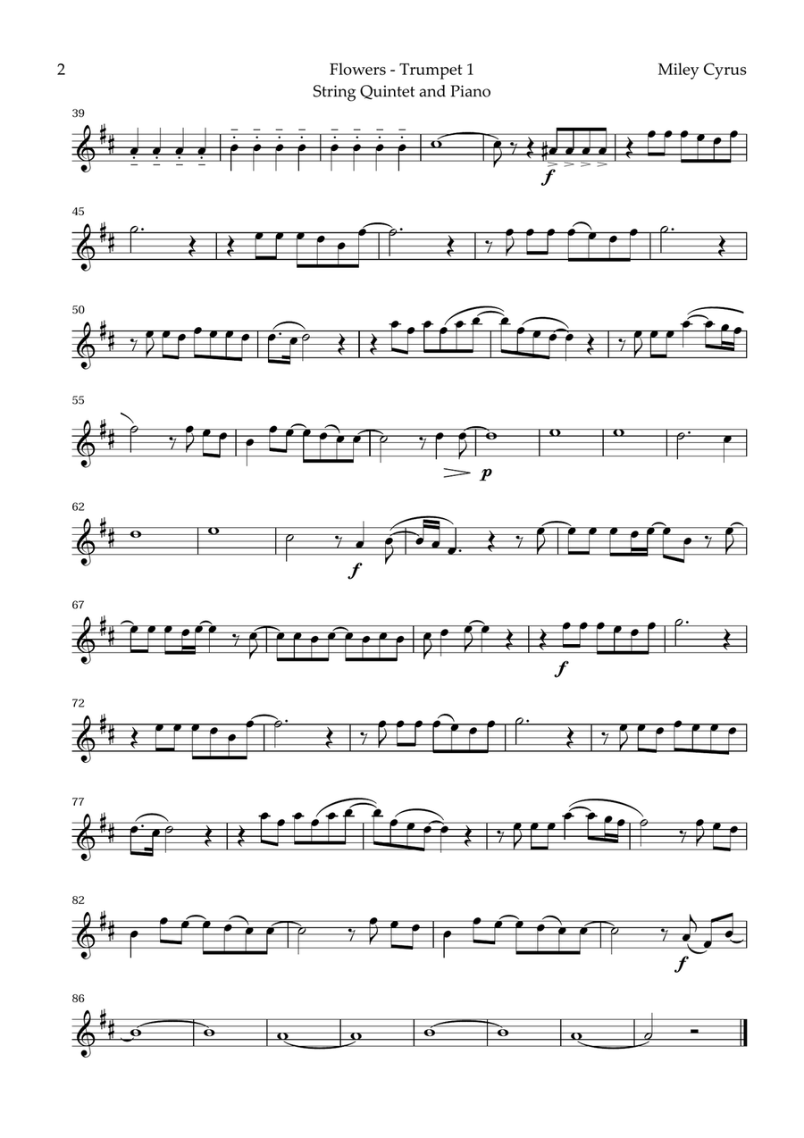 Flowers Brass Quintet scores gallery preview page 6