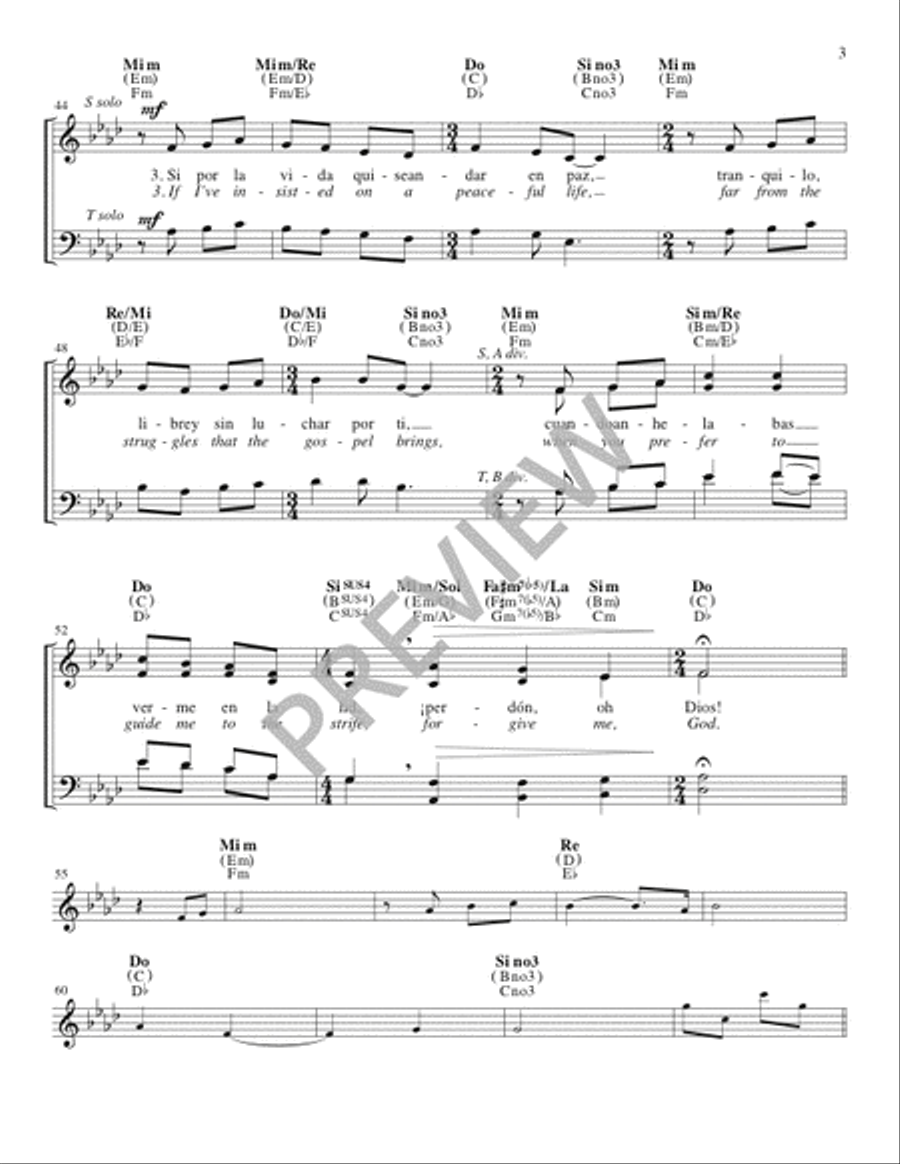 Si fui motivo de dolor / If I Have Been the Source of Pain - Guitar edition Guitar scores gallery preview page 3