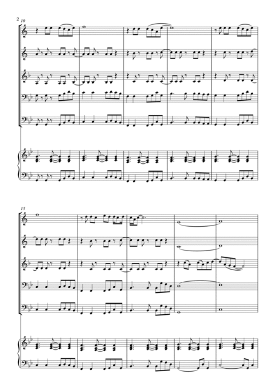 Flowers Brass Quintet scores gallery preview page 2