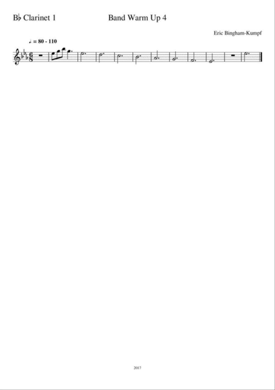 Band Warm up 4 Band Warm up 4 Concert Band scores gallery preview page 6
