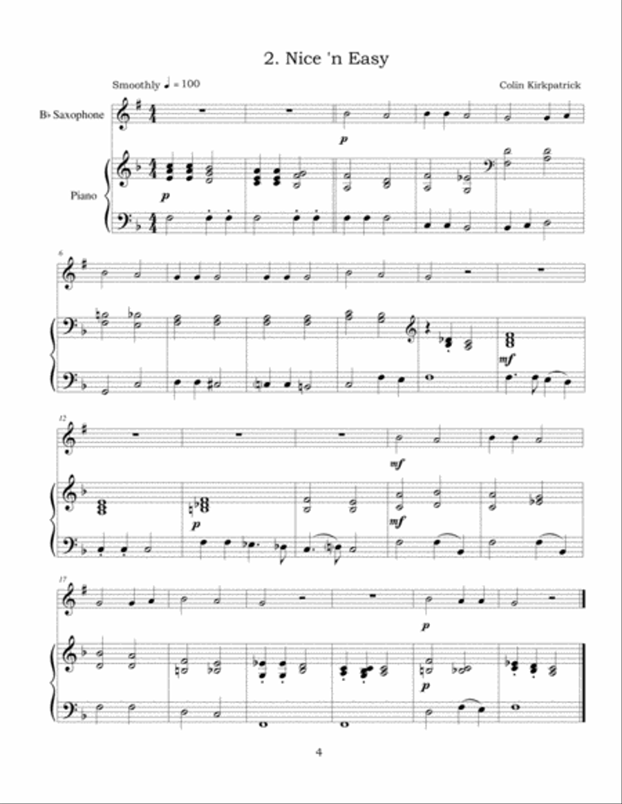 My Saxophone and Me (B flat version) Tenor Saxophone scores gallery preview page 5