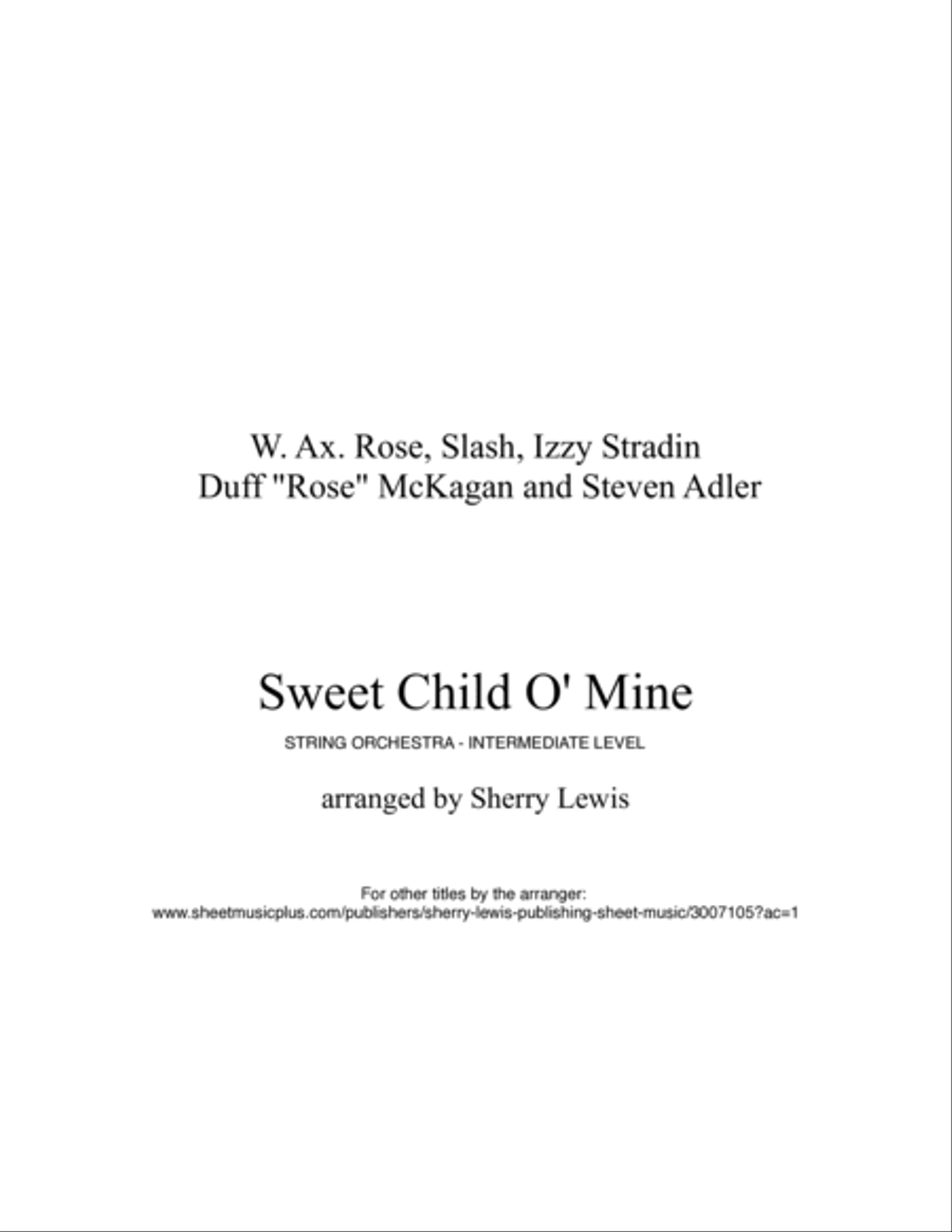 Sweet Child O' Mine String Quintet scores gallery preview page 2