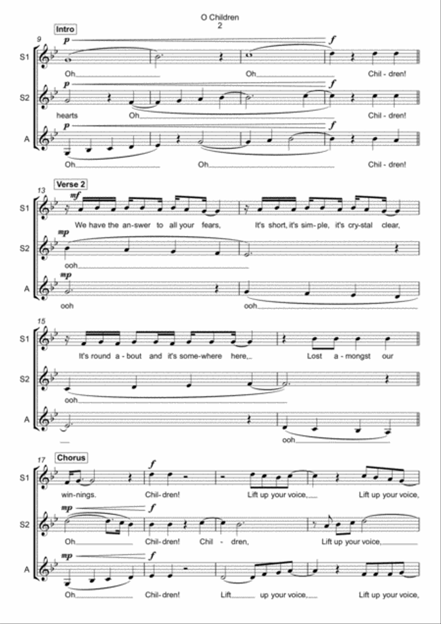 O Children by Nick Cave SSA Digital Sheet Music Sheet Music Plus