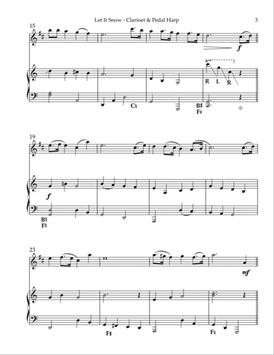 Let It Snow! Let It Snow! Let It Snow! B-Flat Clarinet scores gallery preview page 3
