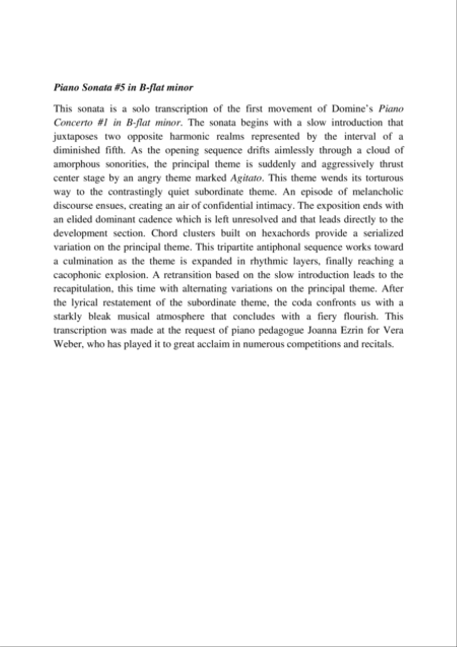 Sonata #5 in B-flat minor Piano Solo scores gallery preview page 2