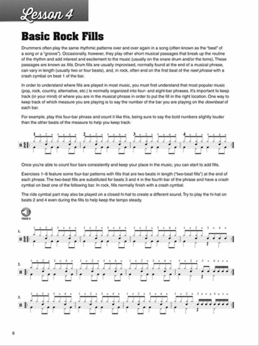 100 Essential Drumset Lessons Percussion scores gallery preview page 5