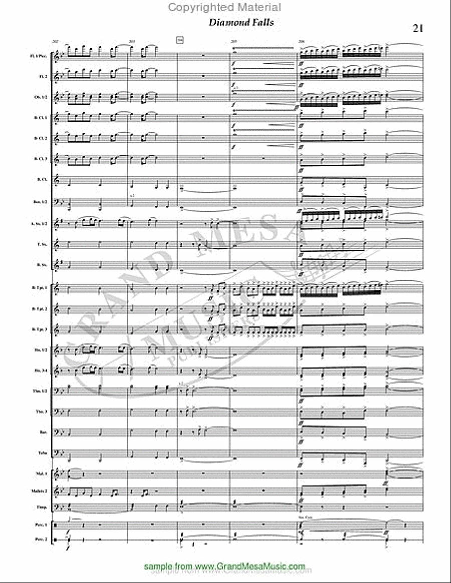 Diamond Falls Concert Band scores gallery preview page 22