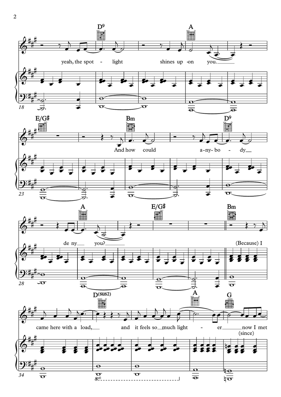 Green Eyes Piano, Vocal scores gallery preview page 2