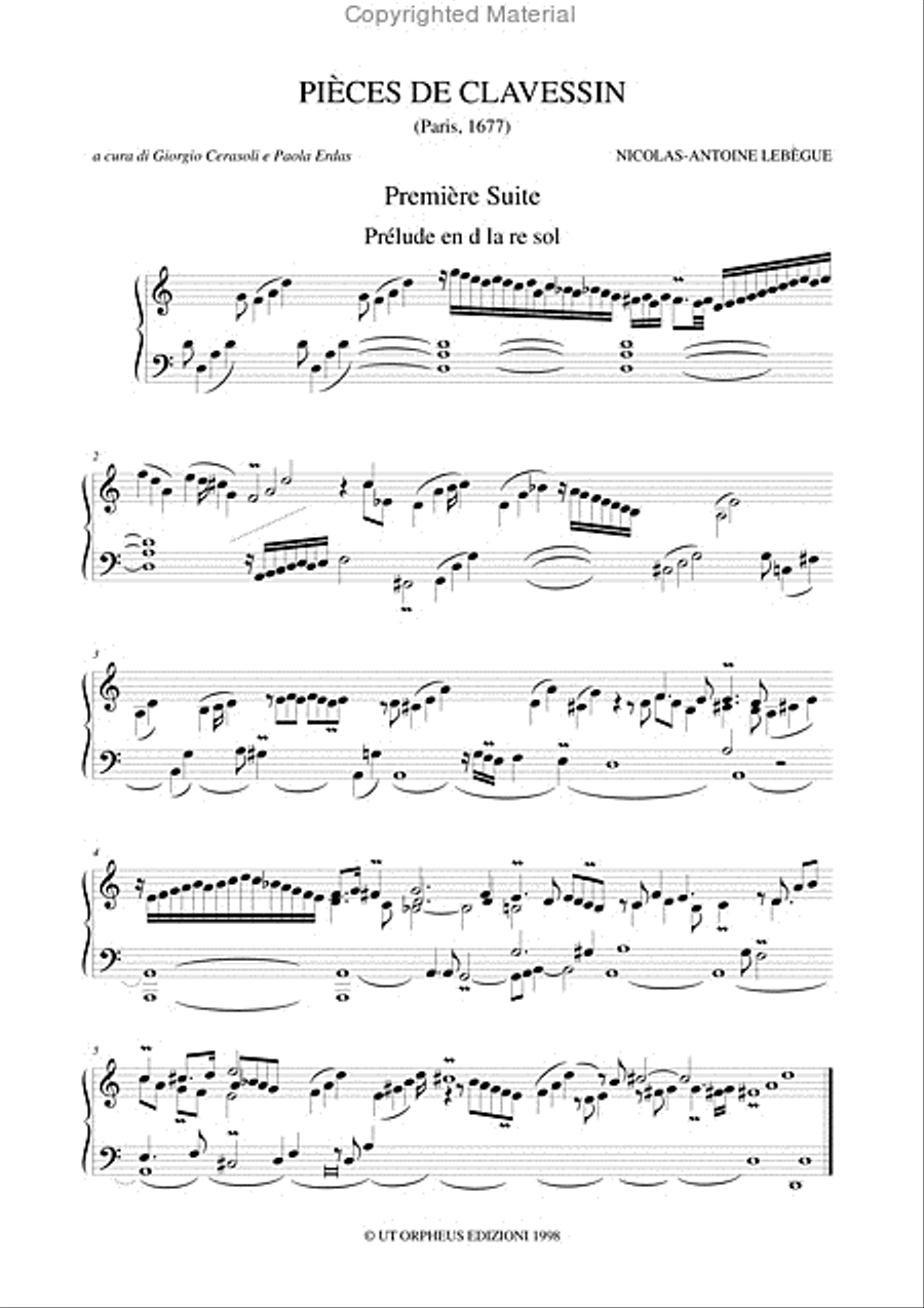 Pièces de Clavessin (Paris 1677) for Harpsichord Harpsichord scores gallery preview page 2