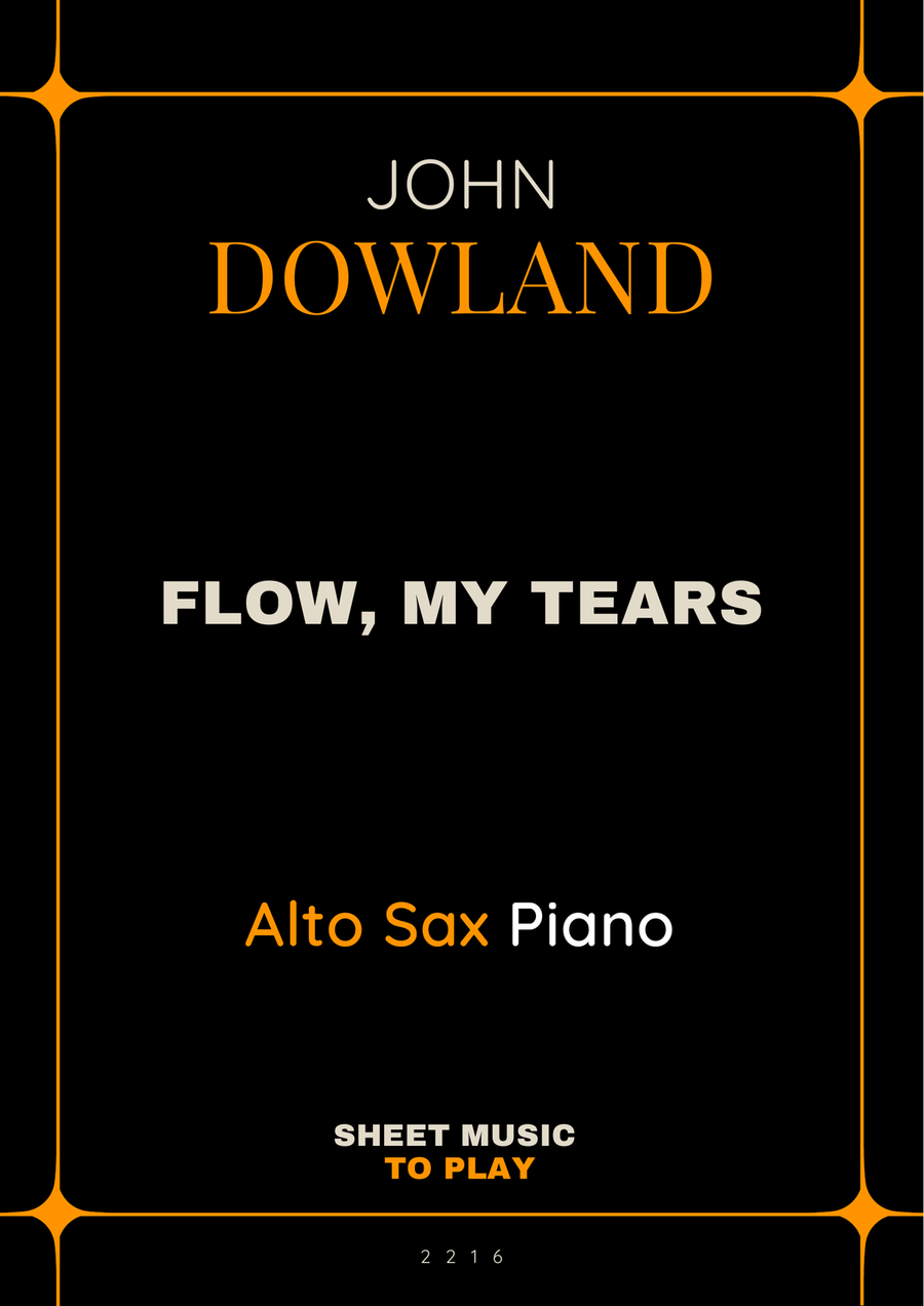 Flow My Tears - Alto Sax and Piano (Full Score and Parts) Alto Saxophone scores gallery preview page 1