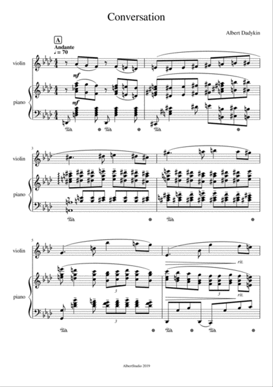 Conversation Conversation Violin Solo scores gallery preview page 1