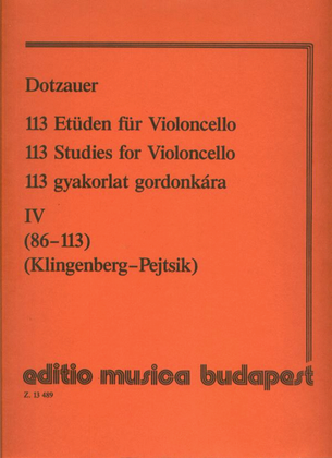 Book cover for 113 Etüden - Volume 4