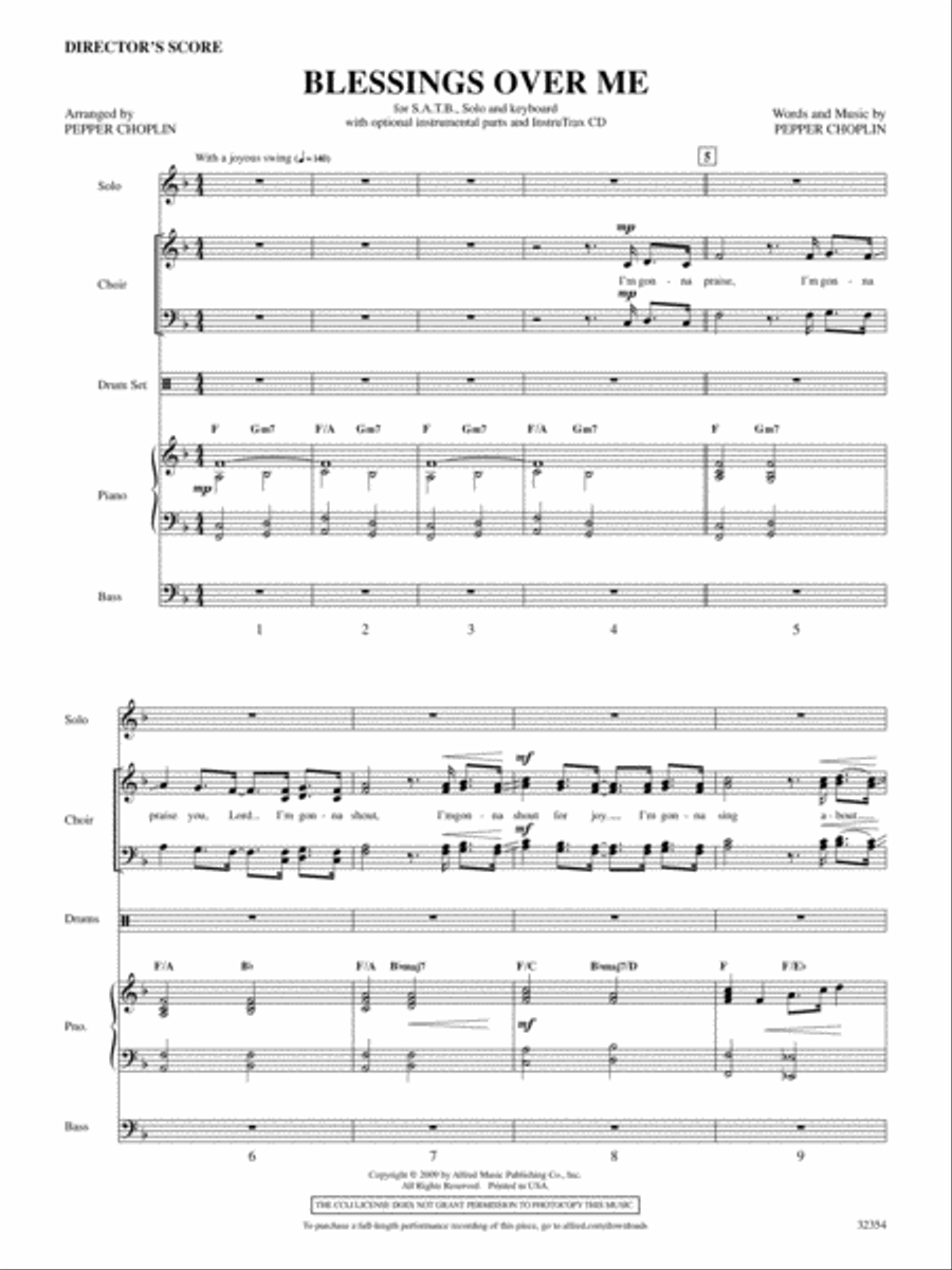 Blessings Over Me Blessings Over Me Choir scores gallery preview page 2