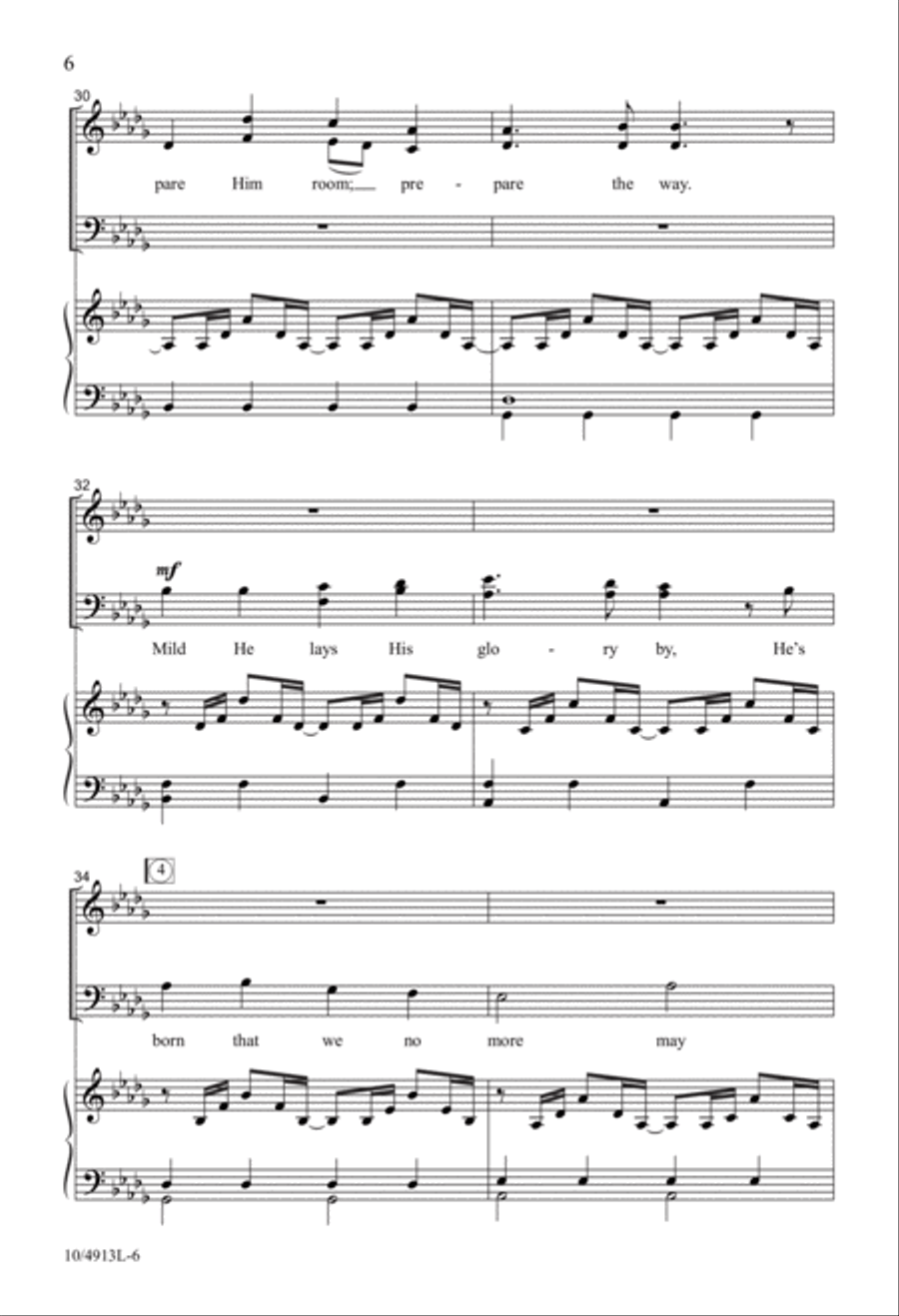 Gloria! He’s Born, Emmanuel! 4-Part scores gallery preview page 6