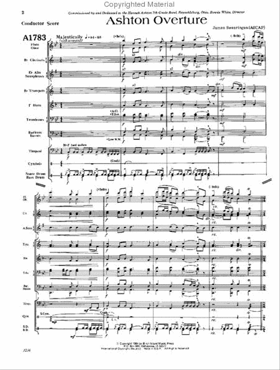 Ashton Overture Concert Band scores gallery preview page 2
