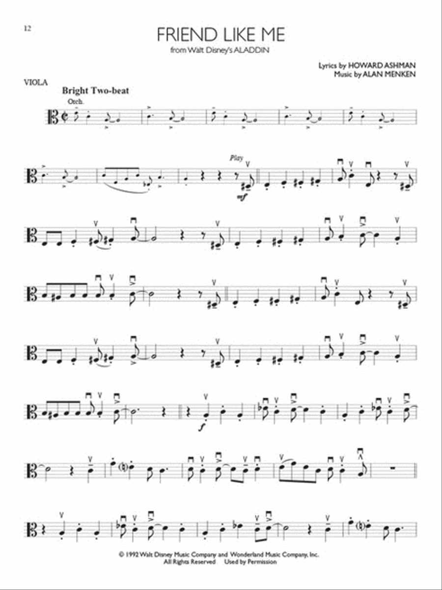 Disney Solos for Viola Disney Solos for Viola Viola scores gallery preview page 5