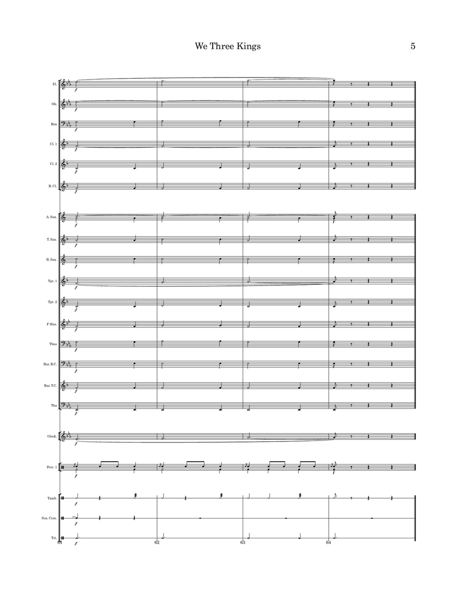 We Three Kings Concert Band scores gallery preview page 6