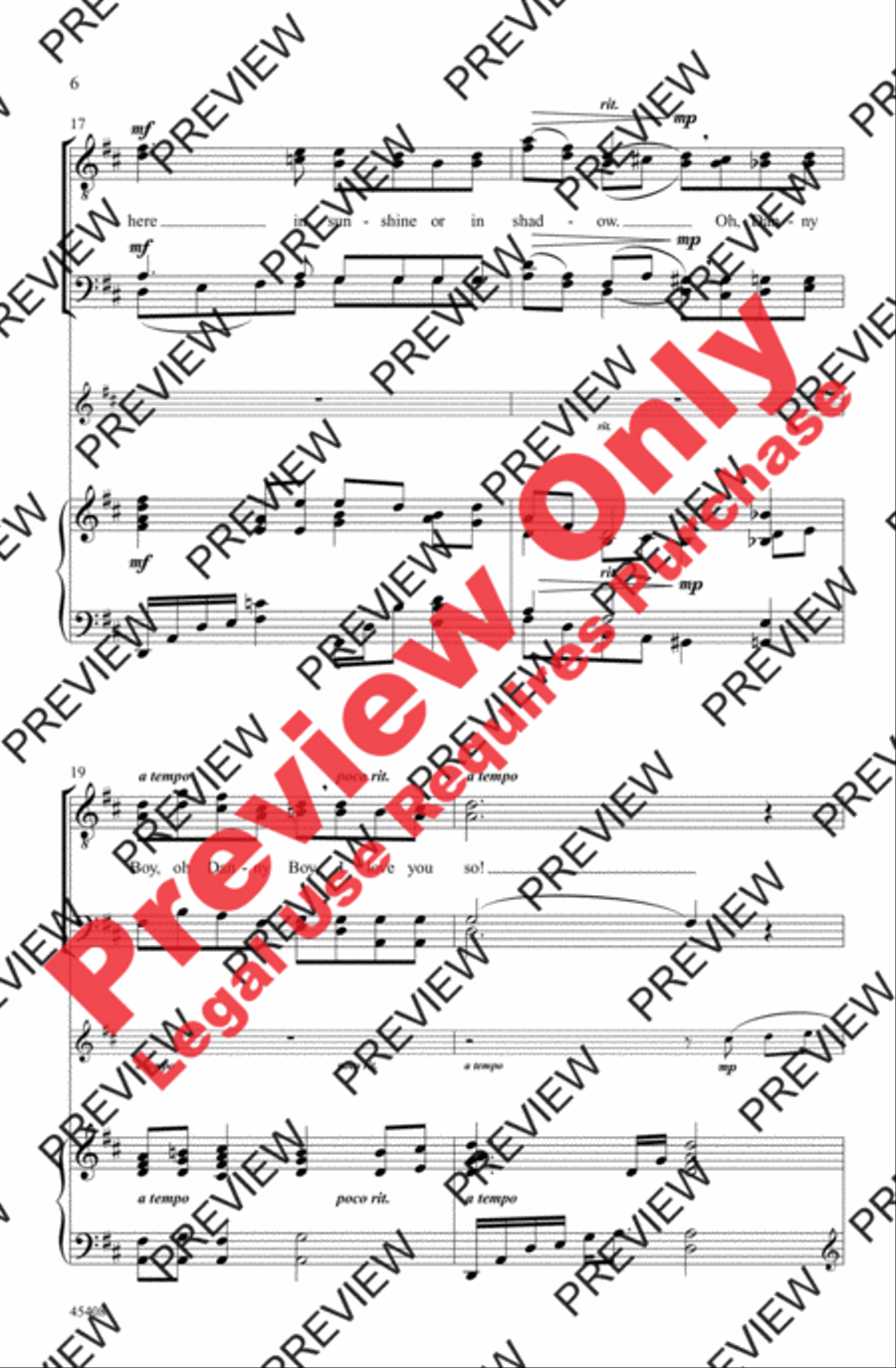 Danny Boy Danny Boy Men's Choir scores gallery preview page 6
