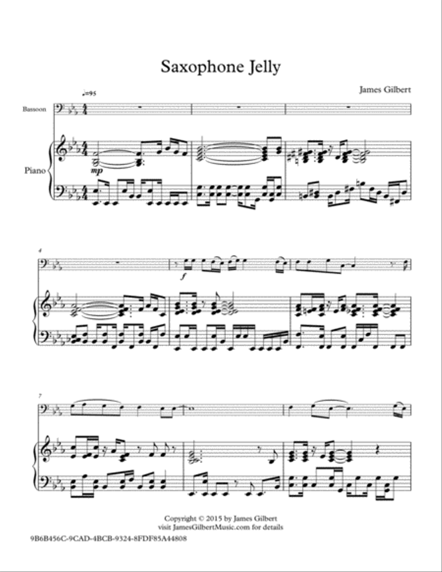 Saxophone Jelly Bassoon scores gallery preview page 1