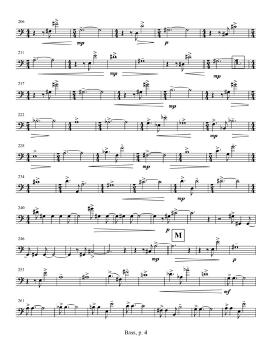 Mechthild von Magdeburg ... Minnelieder an Got (2005) double bass part Double Bass scores gallery preview page 4