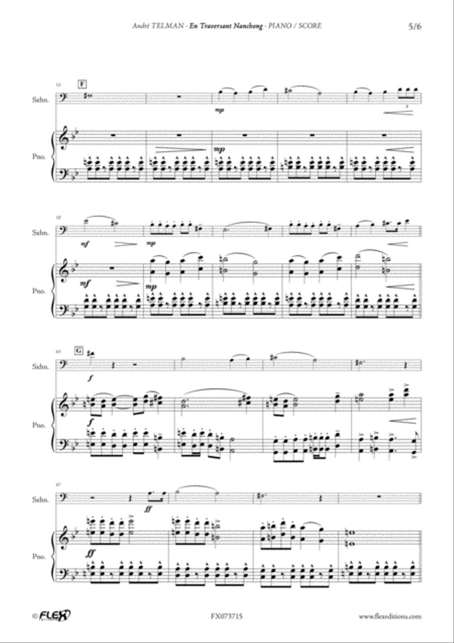 En Traversant Nanchong Euphonium scores gallery preview page 5