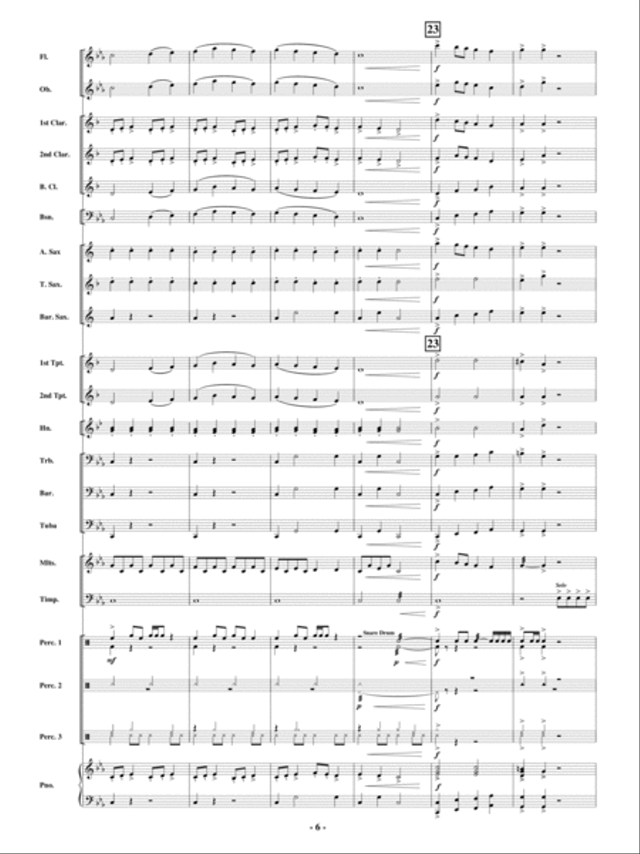 Abominable Snowman Chase Concert Band scores gallery preview page 5