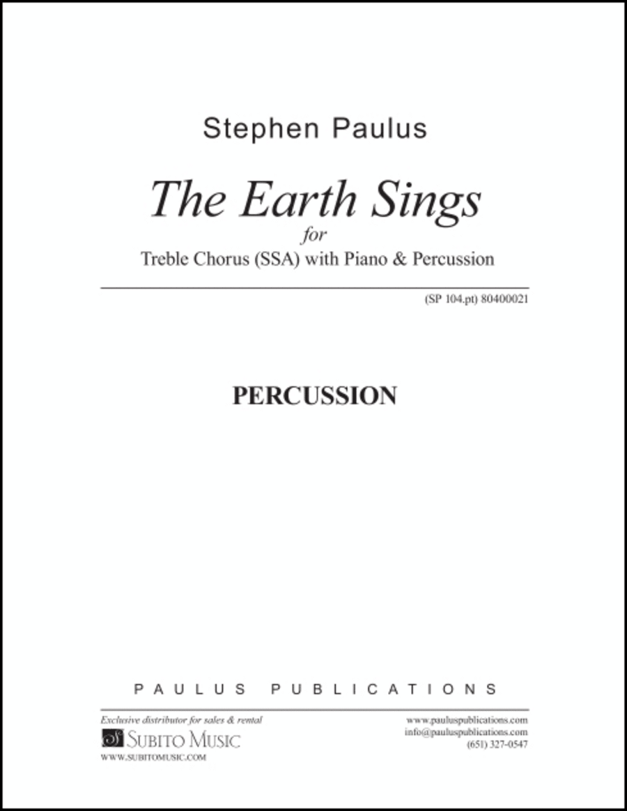 The Earth Sings - Percussion Part