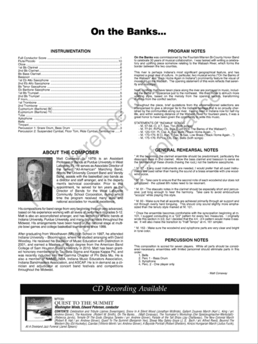 On The Banks… Concert Band scores gallery preview page 3