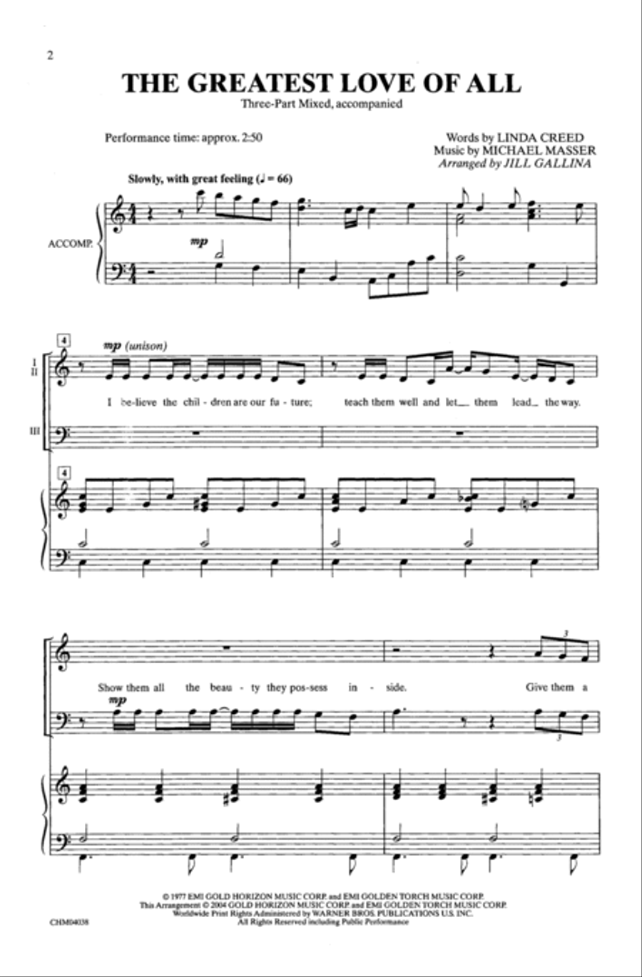 The Greatest Love of All The Greatest Love of All 2-Part scores gallery preview page 2
