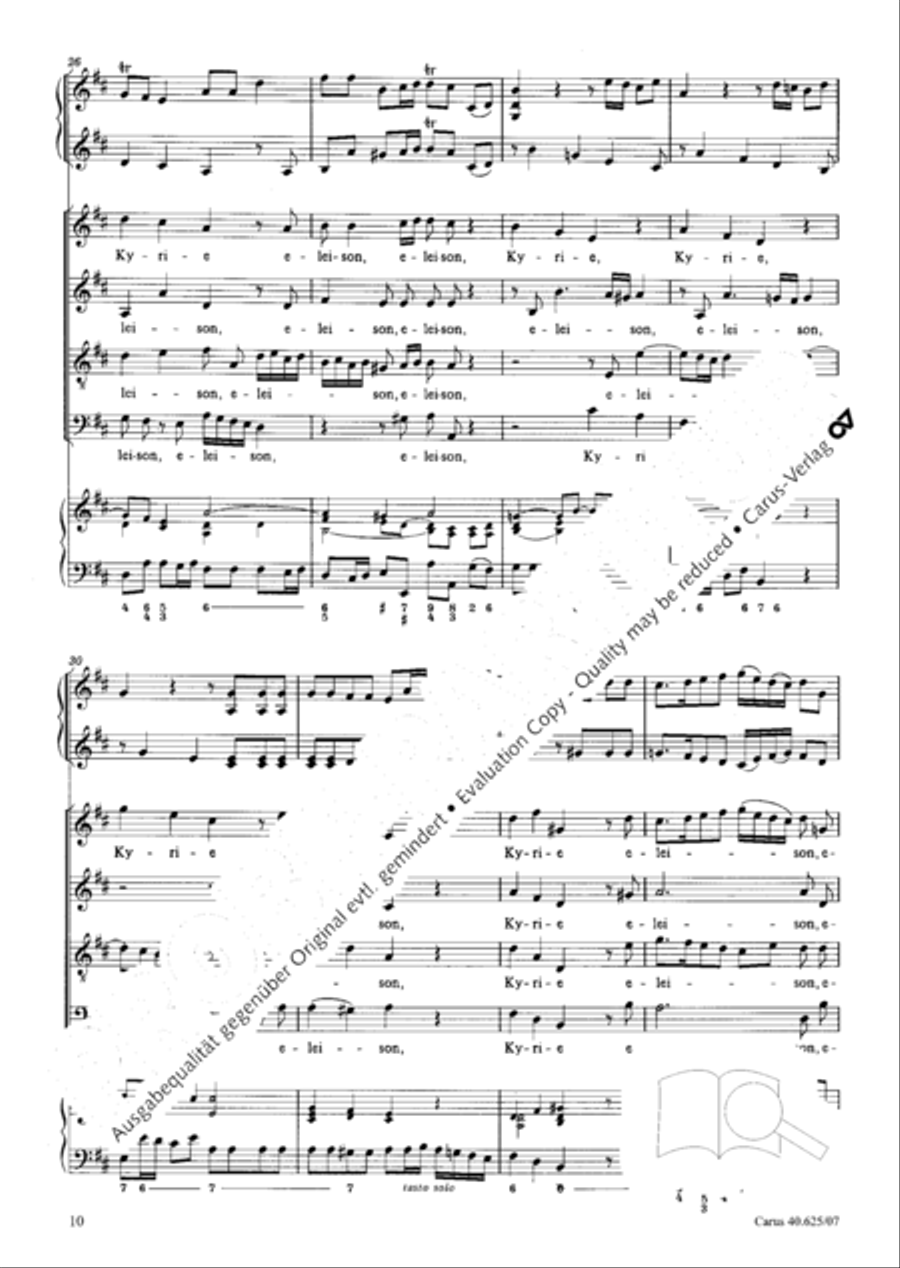 Missa brevis in D Major, K. 194 4-Part scores gallery preview page 11