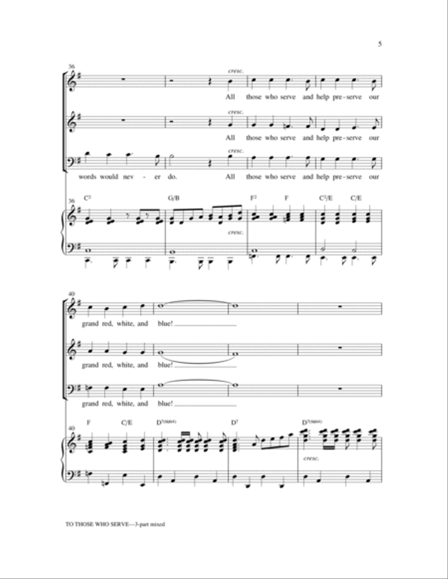 To Those Who Serve 3-Part scores gallery preview page 5