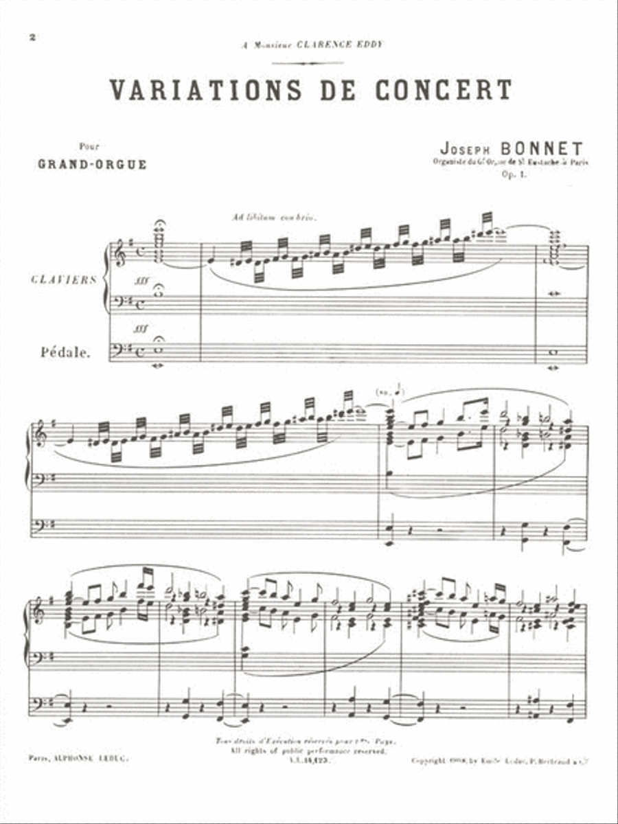 Variations de Concert pour Orgue Organ scores gallery preview page 2