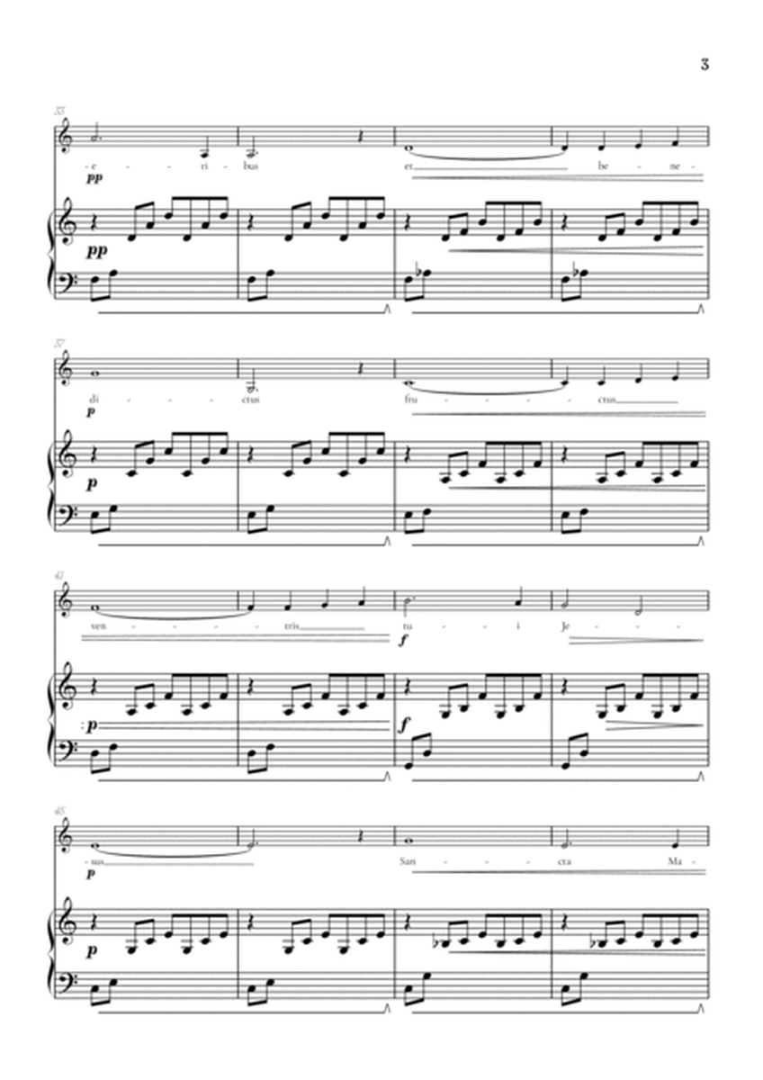 Bach / Gounod Ave Maria in C major • contralto sheet music with piano accompaniment image number null