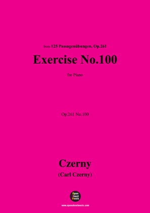 Book cover for C. Czerny-Exercise No.100,Op.261 No.100