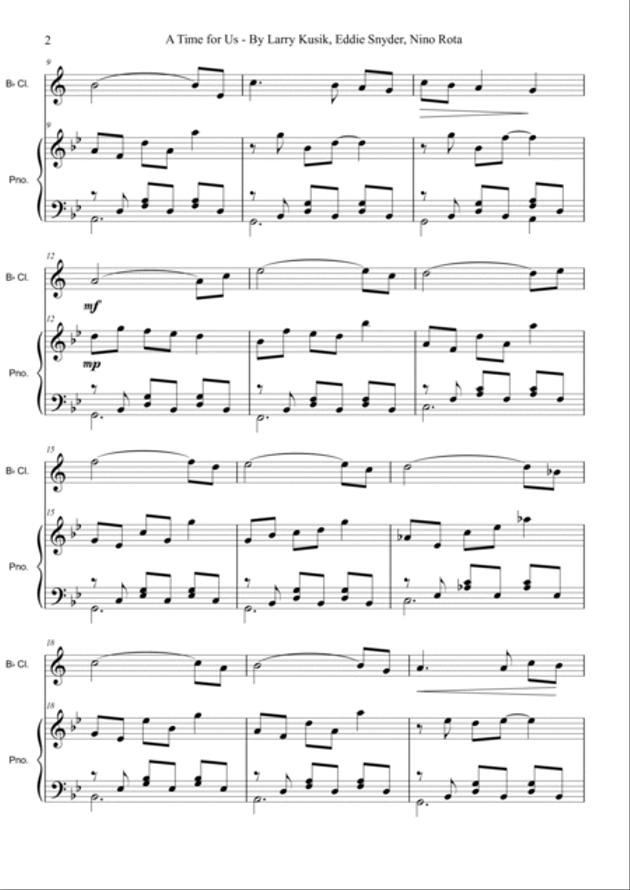 A Time For Us (love Theme) Piano scores gallery preview page 2