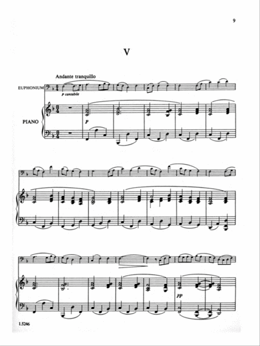 Six Studies in English Folksong Bass Clarinet scores gallery preview page 6
