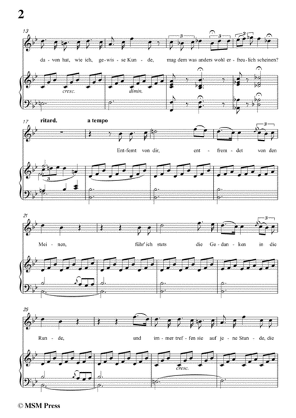 Schubert-Die Liebende schreibt,in B flat Major,Op.165 No.1,for Voice and Piano image number null