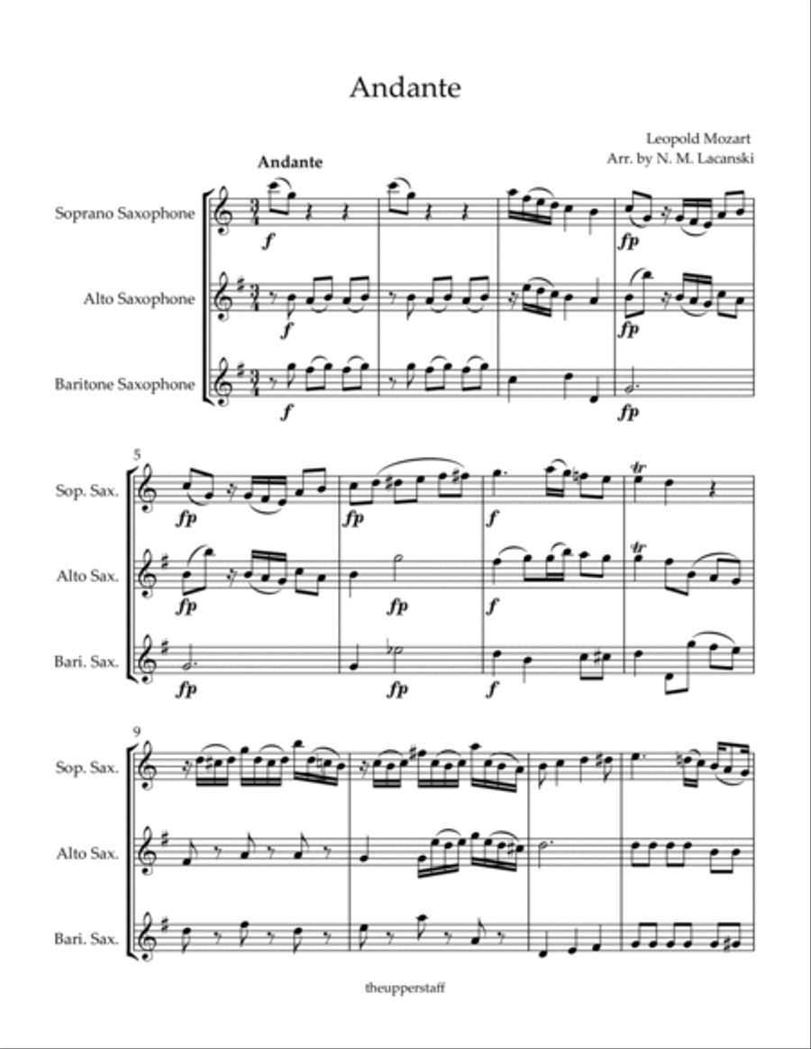 Andante Woodwind Quartet scores gallery preview page 2
