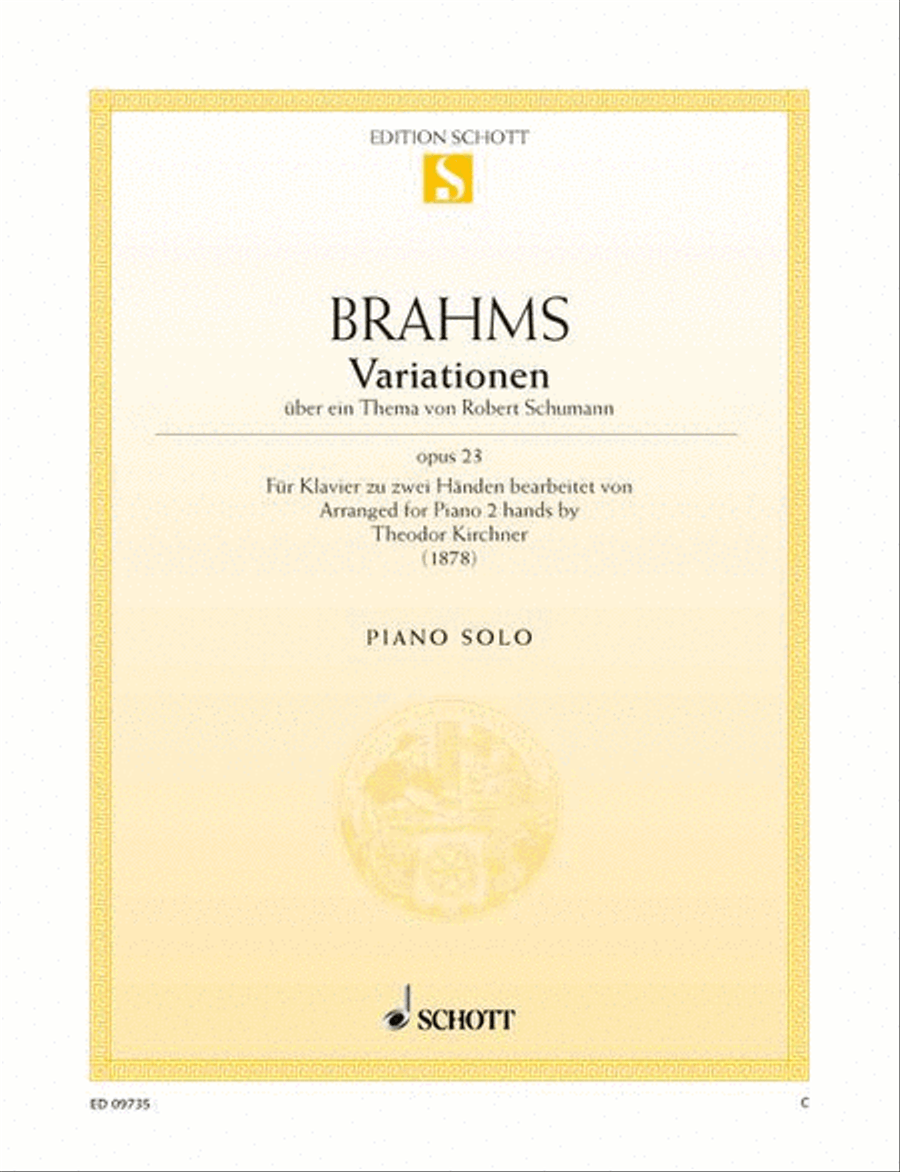 Variations on a theme by Robert Schumann, Op. 23 Piano Solo scores gallery preview page 1