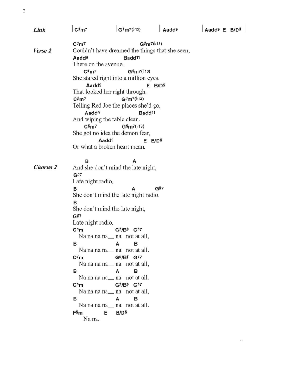 Late Night Radio Late Night Radio Acoustic Guitar scores gallery preview page 2