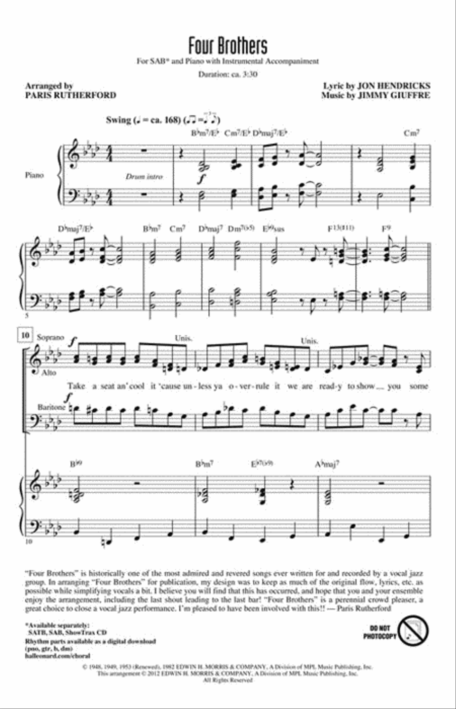 Four Brothers 3-Part scores gallery preview page 2