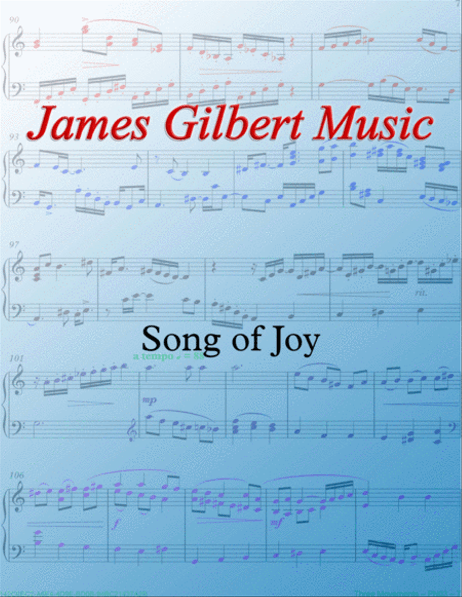 Song Of Joy Piano Solo scores gallery preview page 1