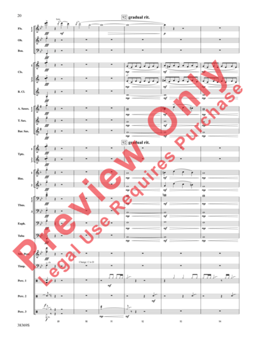 Man of La Mancha Man of La Mancha Concert Band scores gallery preview page 21
