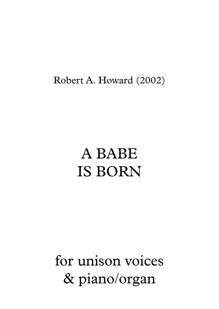 A Babe is Born (Unison version) image number null