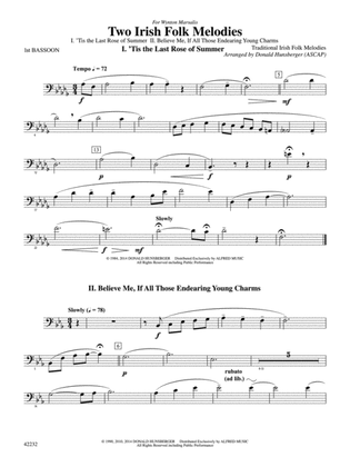 Two Irish Folk Melodies: Bassoon